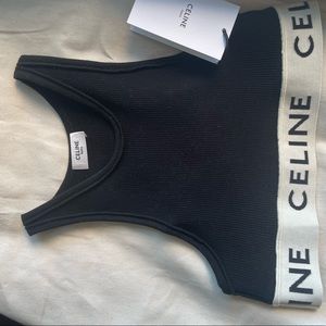 NWT Celine sports bra top new black XS